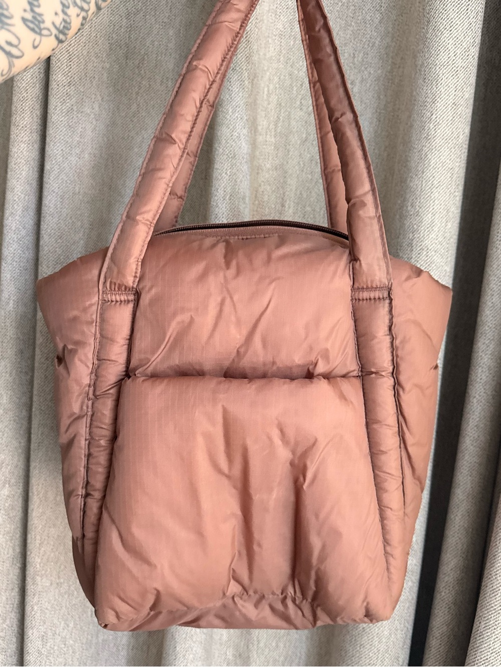 BAGGU Puffy Mini Tote in Cocoa